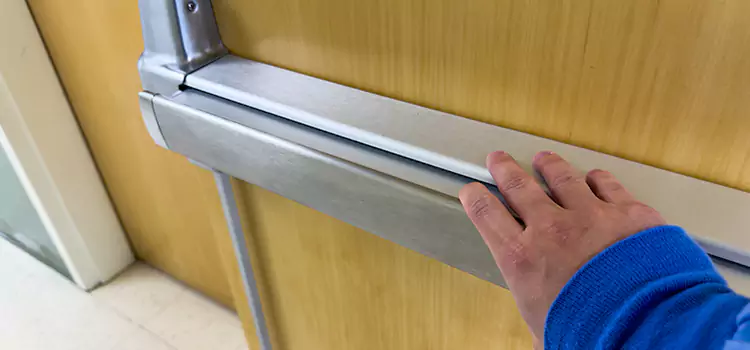 Installing a Push Bar on a Door South Holland